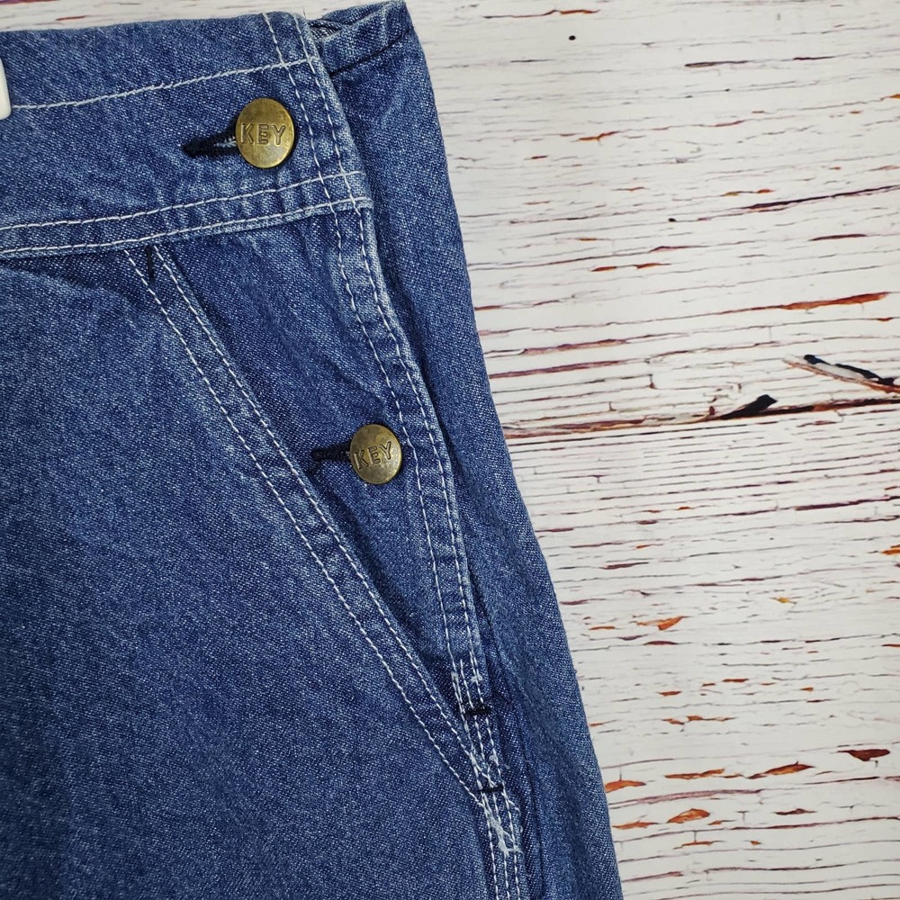 Key Men's Blue Denim Bib Overall - Picture 5 of 12